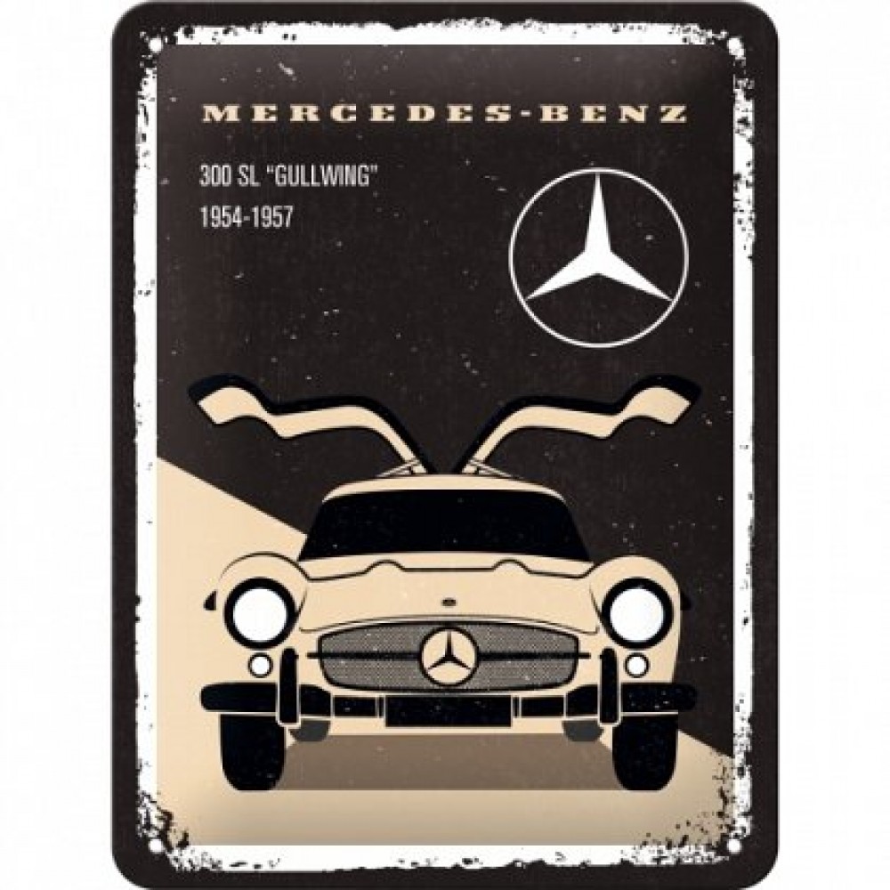 Placa metalica - Mercedes Benz SL 300 - 15x20 cm